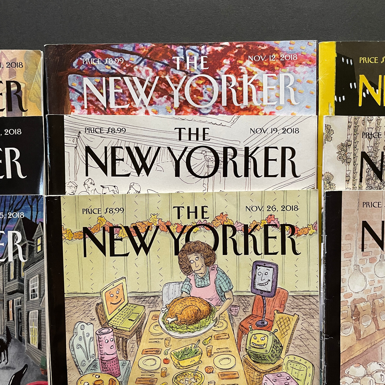 Nine 2018 New Yorker Magazine Issues • No Subscription Labels!