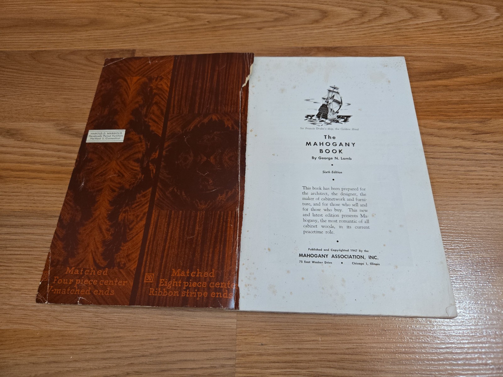 The Mahogany Book Sixth 6th Edition VTG Brochure Pamphlet George N. Lamb 1947