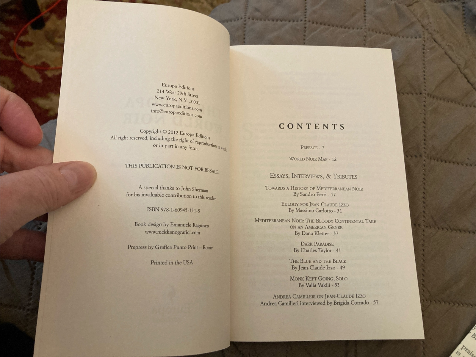 Noir Trade Pb, World Noir by Europa Editions, 2012, w/letter , NF