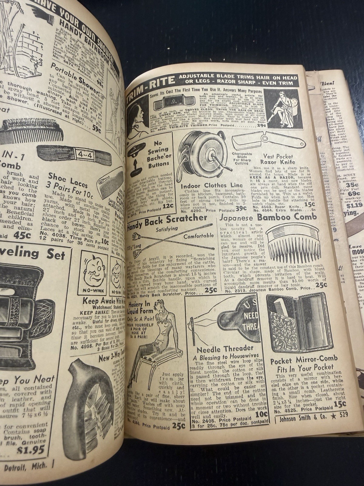 Johnson Smith Company & Co Catalog 1941-42 NOVELTIES MAGIC Vintage HARDCOVER BK!