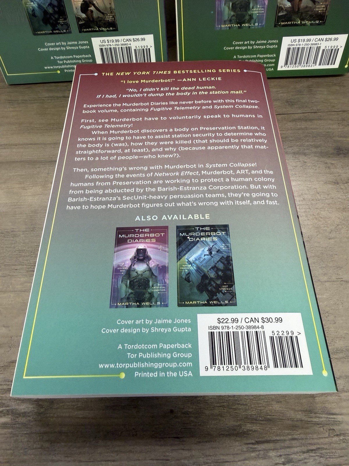 The Murderbot Diaries Vol 1, 2 and 3 Author Martha Wells Manga Books Adult Own