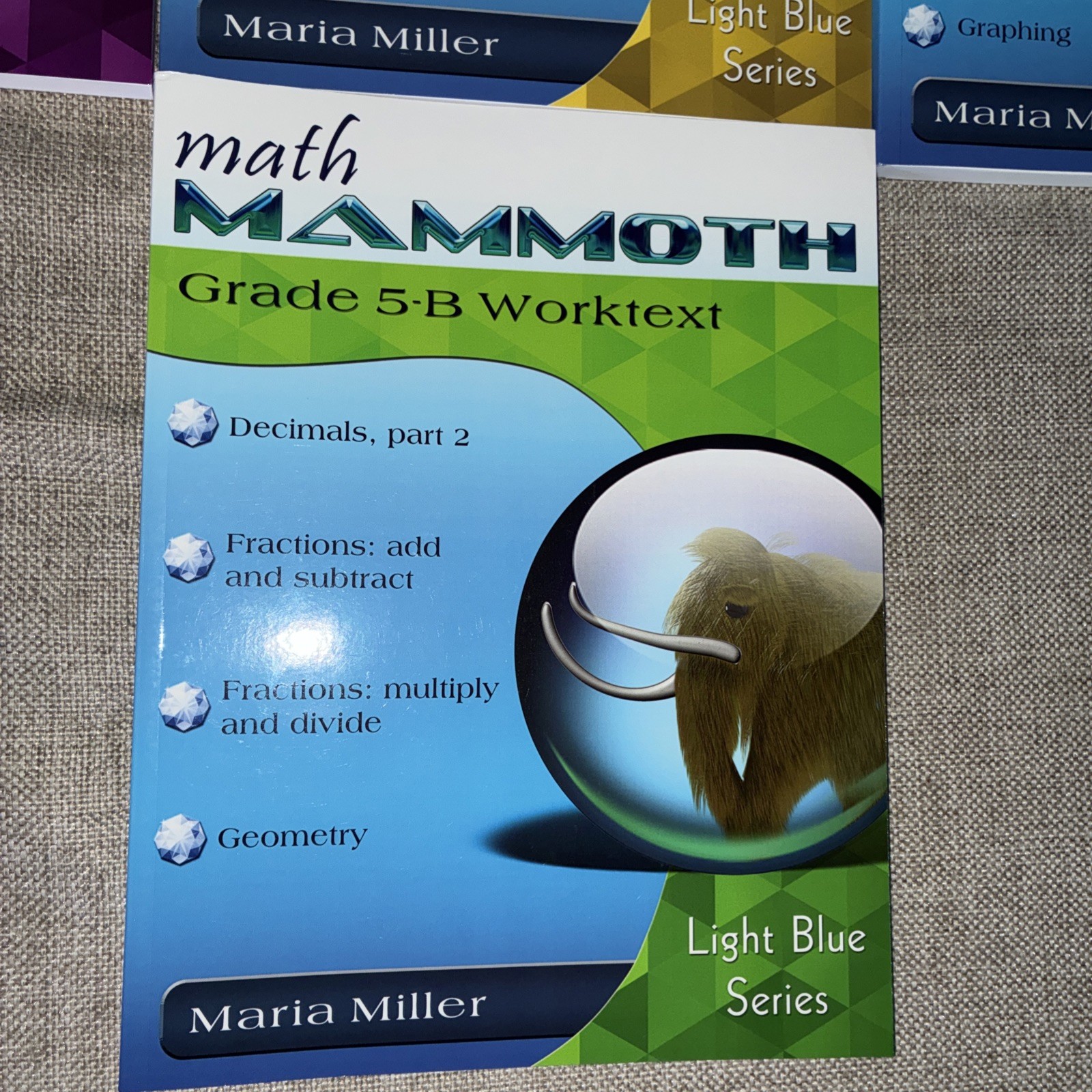 Math Mammoth Grade 5: 5A, 5B Worktext, Tests & Cumulative Review,Answer Keys x4