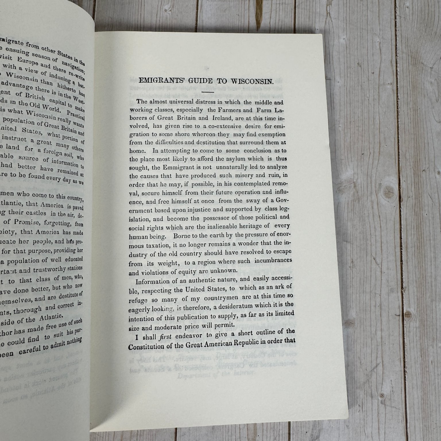 Emigrant’s Handbook Guide to Wisconsin Freeman 1851 Reprint 1972 History