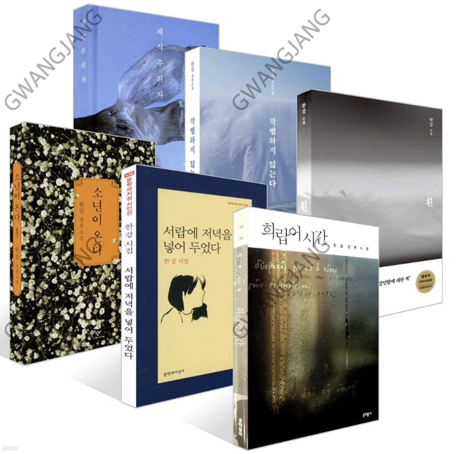2024 Nobel Laureate Han Kang 6 Book Set Original Korean Editions Novel Fun Kpop