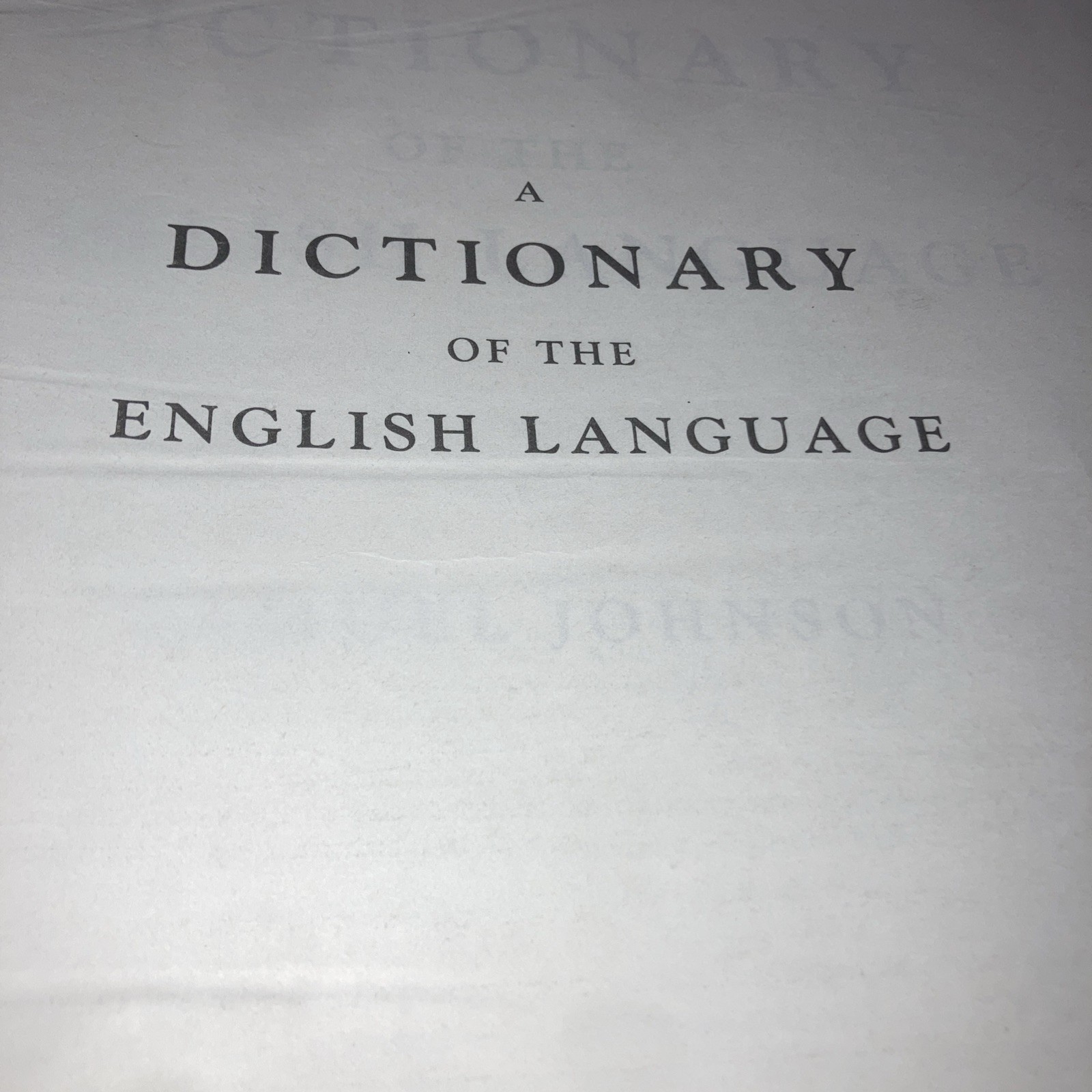 A Dictionary Of The English Language By Johnson 1979 Times Edition