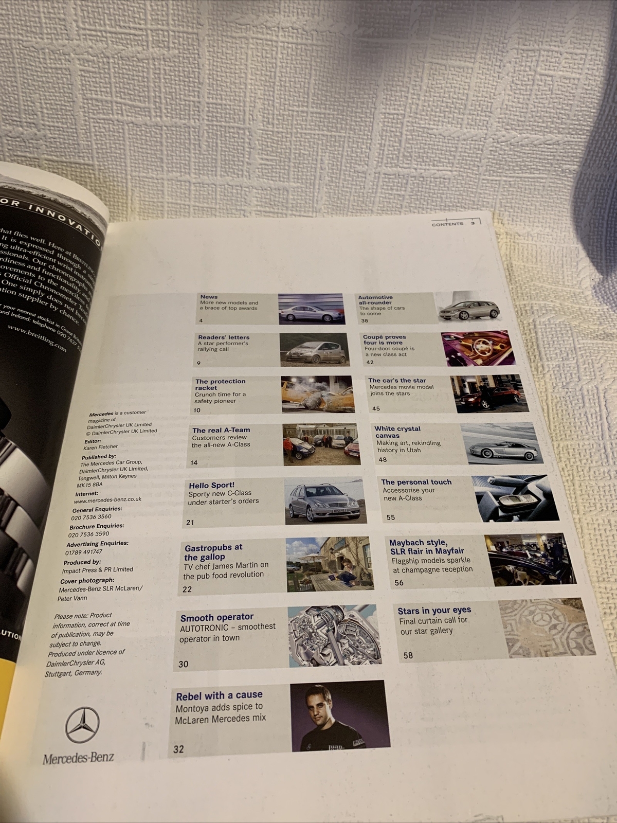 Mercedes Spring 2005 magazine SLR McLaren A-Class CLS Coupe 58 Pages Collectible