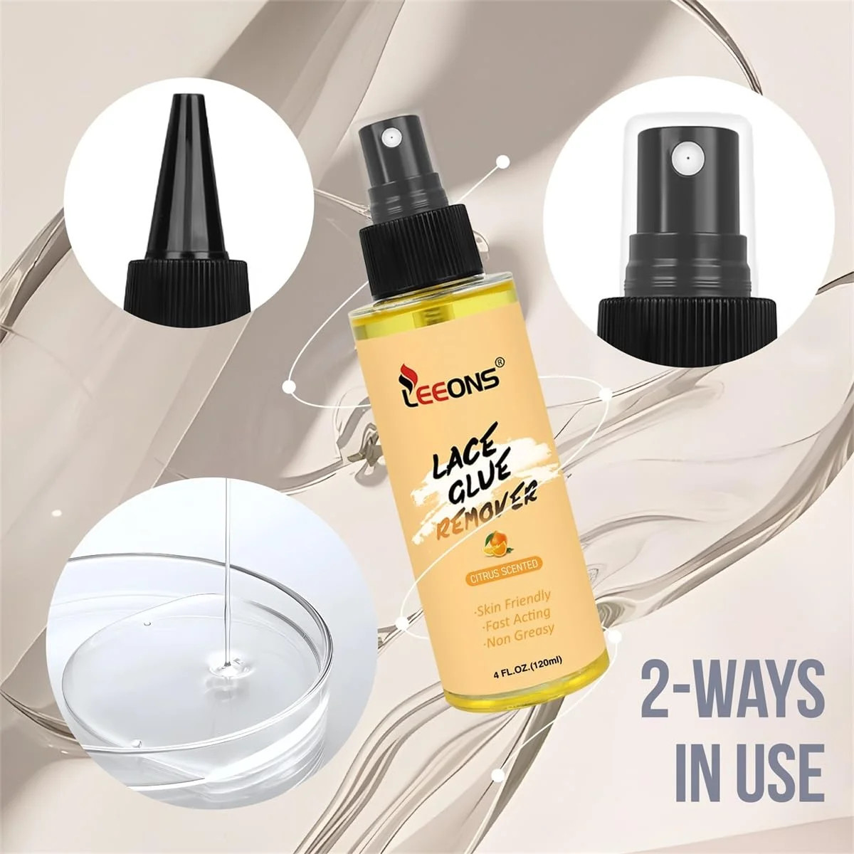 4OZ/120ML Tape Lace Remover Fast Acting/Bond Release Spray/Residue Removal Solut