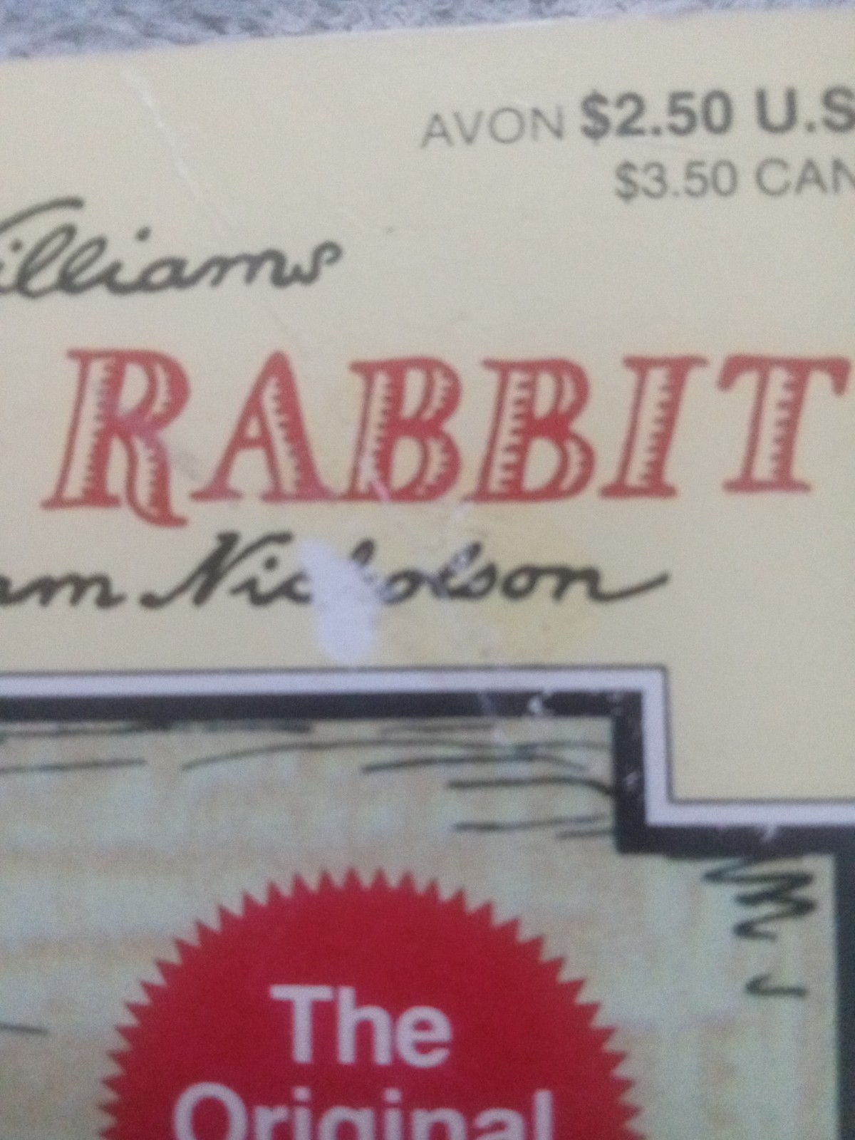 The Velveteen Rabbit by Margery Williams Vintage PB/1975 -First Camelot Printing