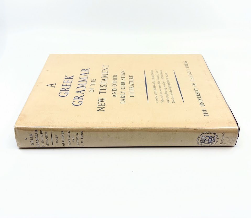 Greek Grammar New Testament Blass Debrunner Funk 1961 HC w/DJ 10th Printing