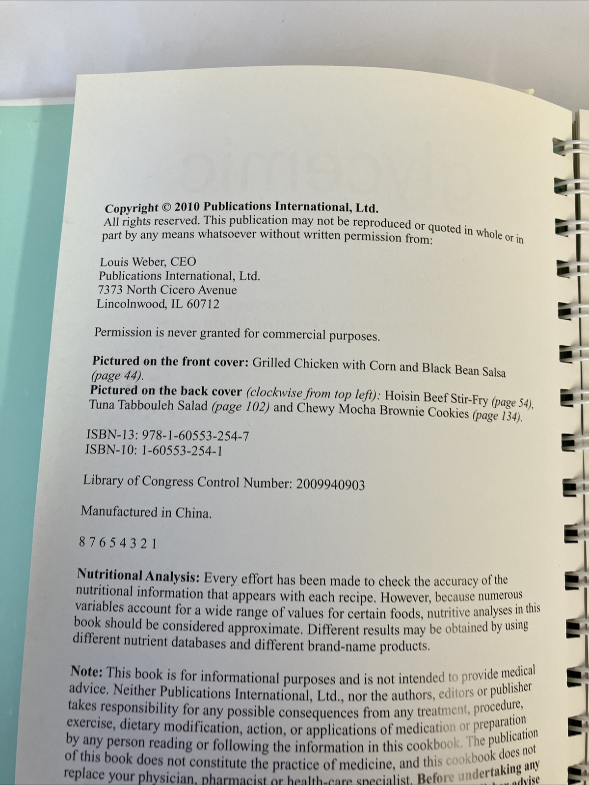 The Glycemic Index Cookbook: Recipes to Chart Glycemic Load and Lose Weight VG