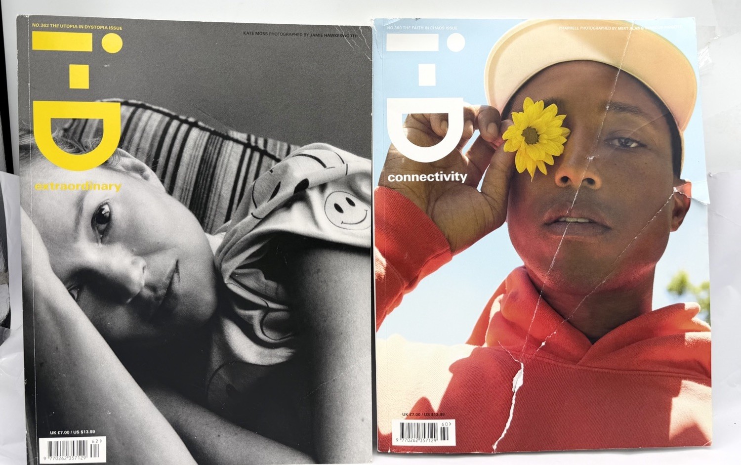 i-D Magazine no. #360 & #362 Kate Moss Pharrell Williams RARE – SEE PHOTOS