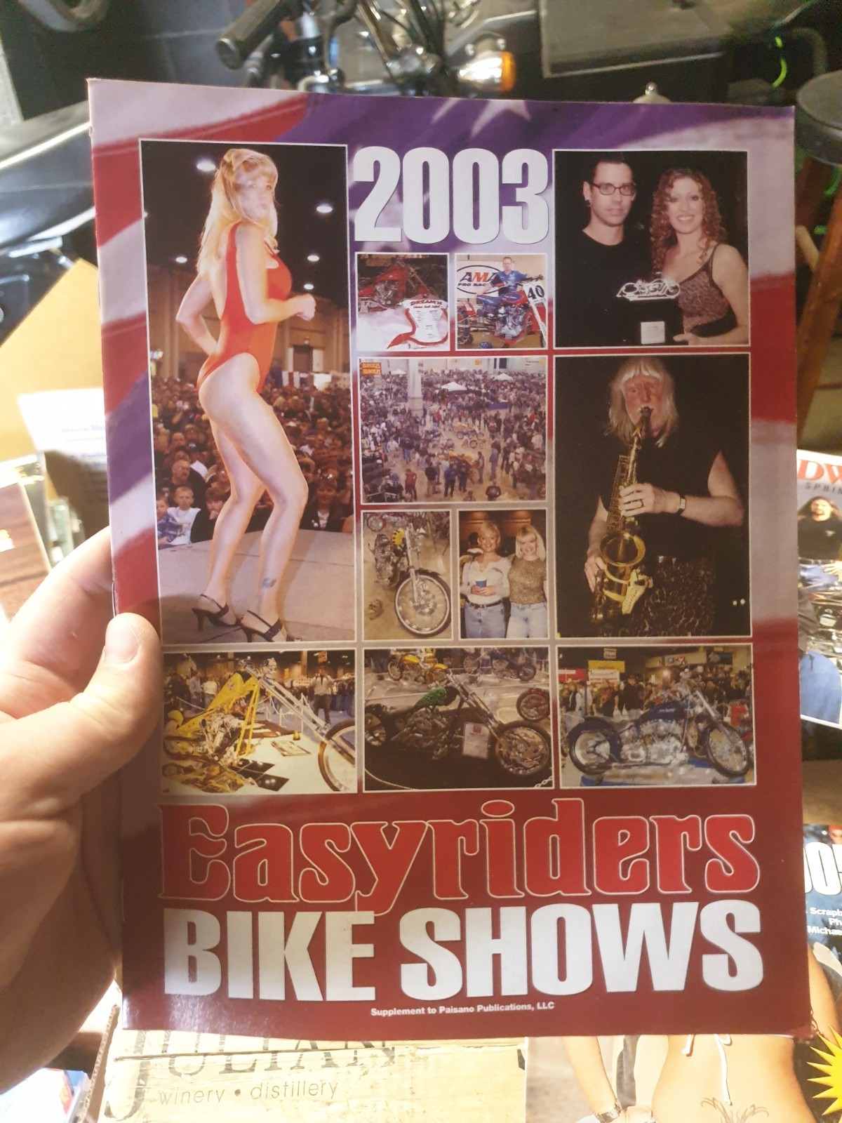 Lot 14: Vintage Biker In The Wind Custom Chopper Easyriders Magazines +Calendars