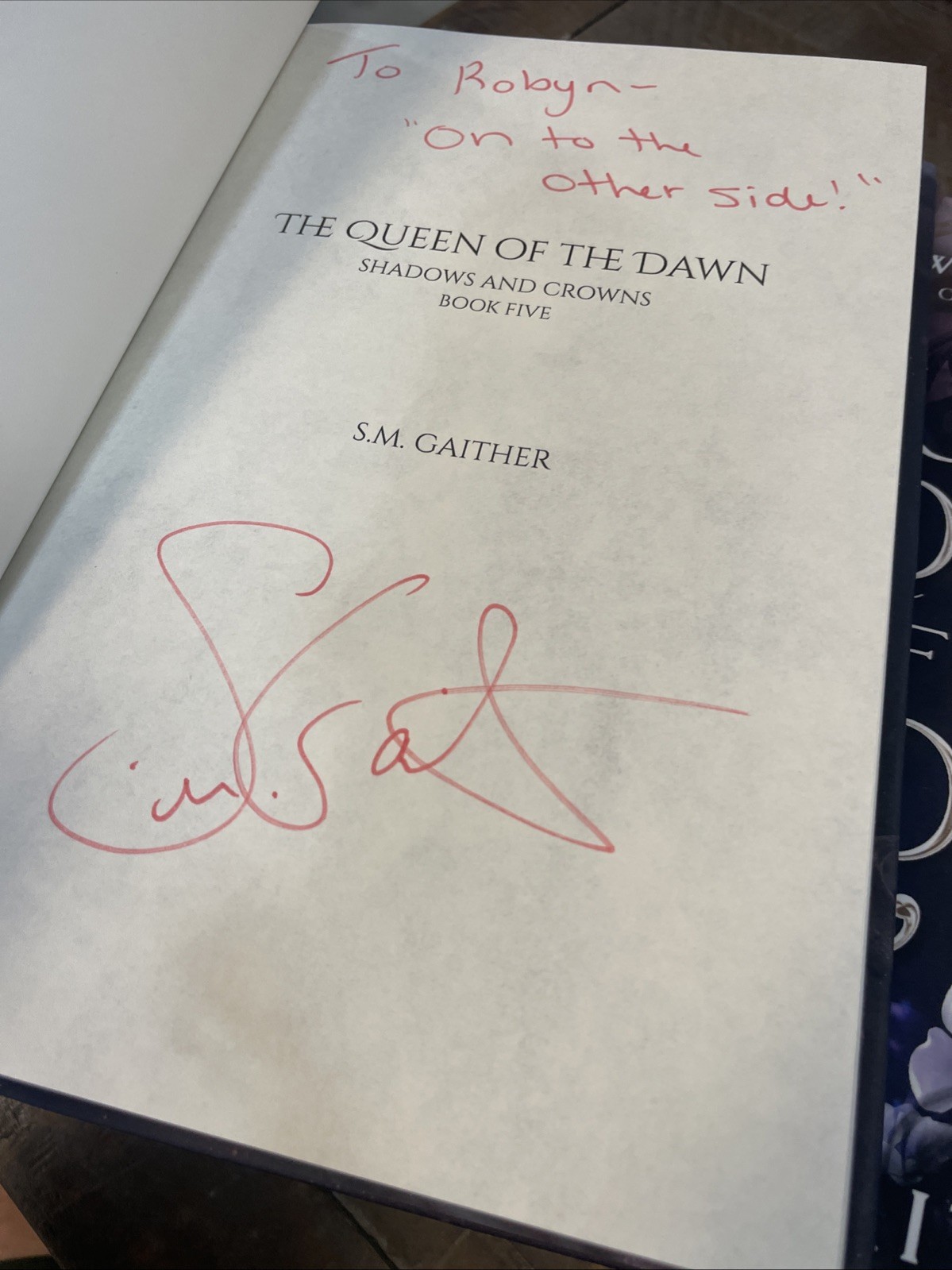 SIGNED Shadows and Crowns Complete Series by S. M. Gaither HC w/ DJ / FANTASY