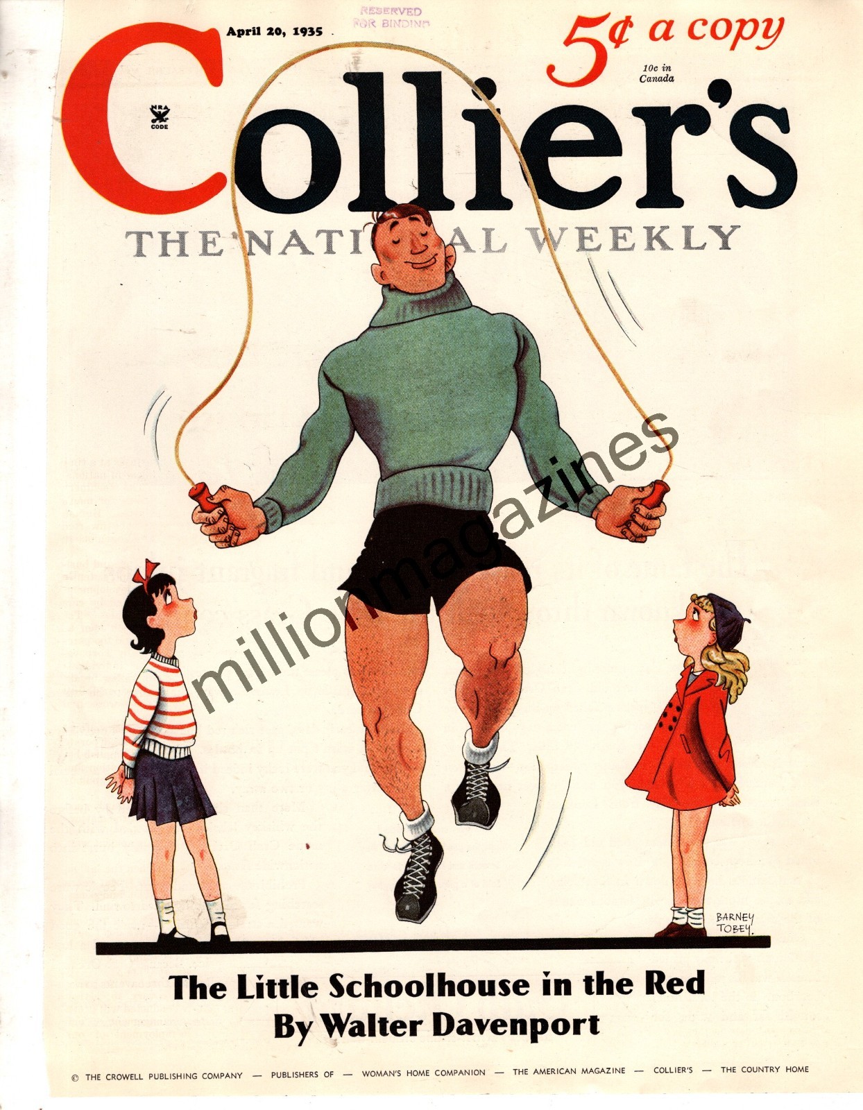 1935 Colliers April 20 – Elizabeth Bergner; G K Chesterton; World Series