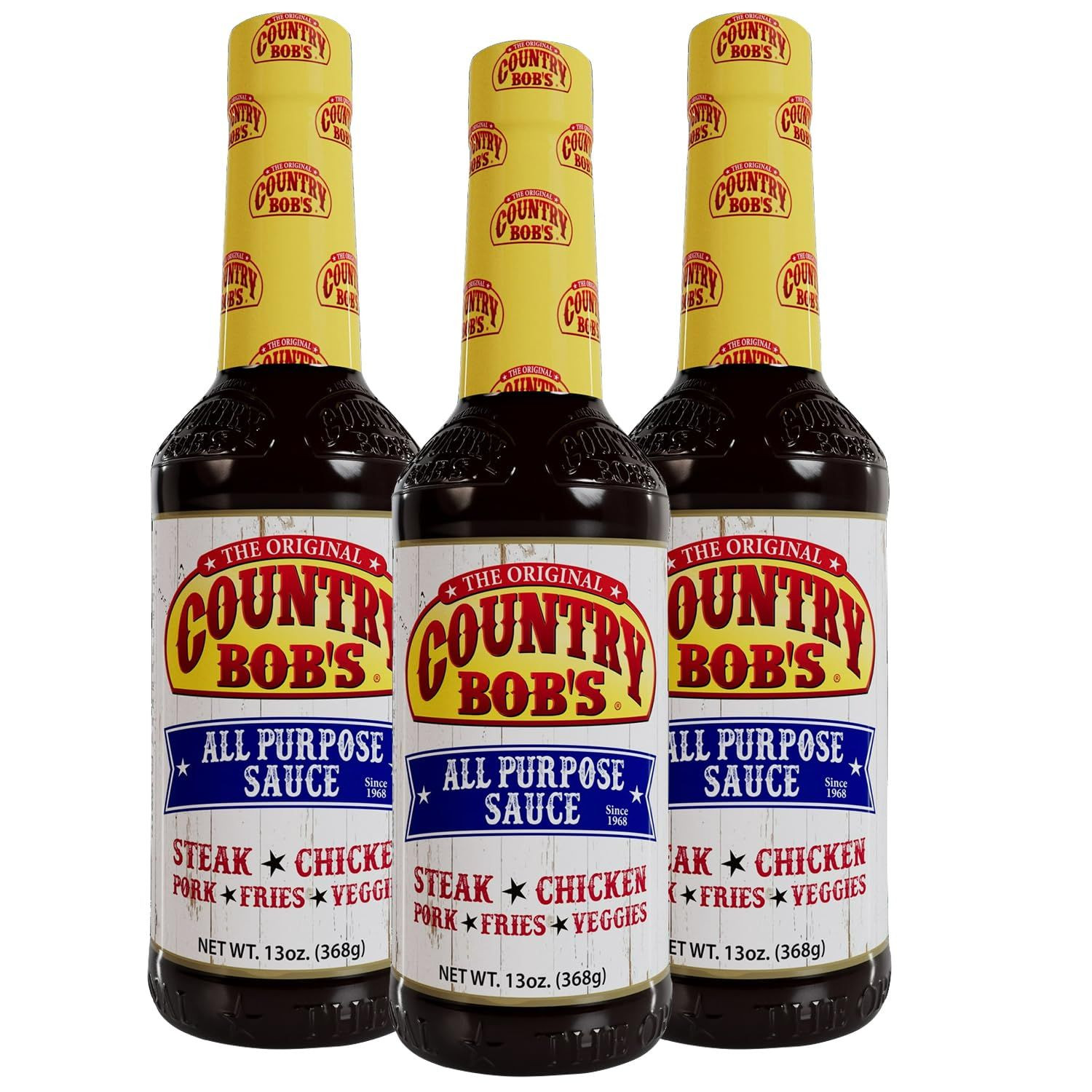 Country Bob’s The Original All Purpose Sauce – Tangy 13 Ounce (Pack of 3)
