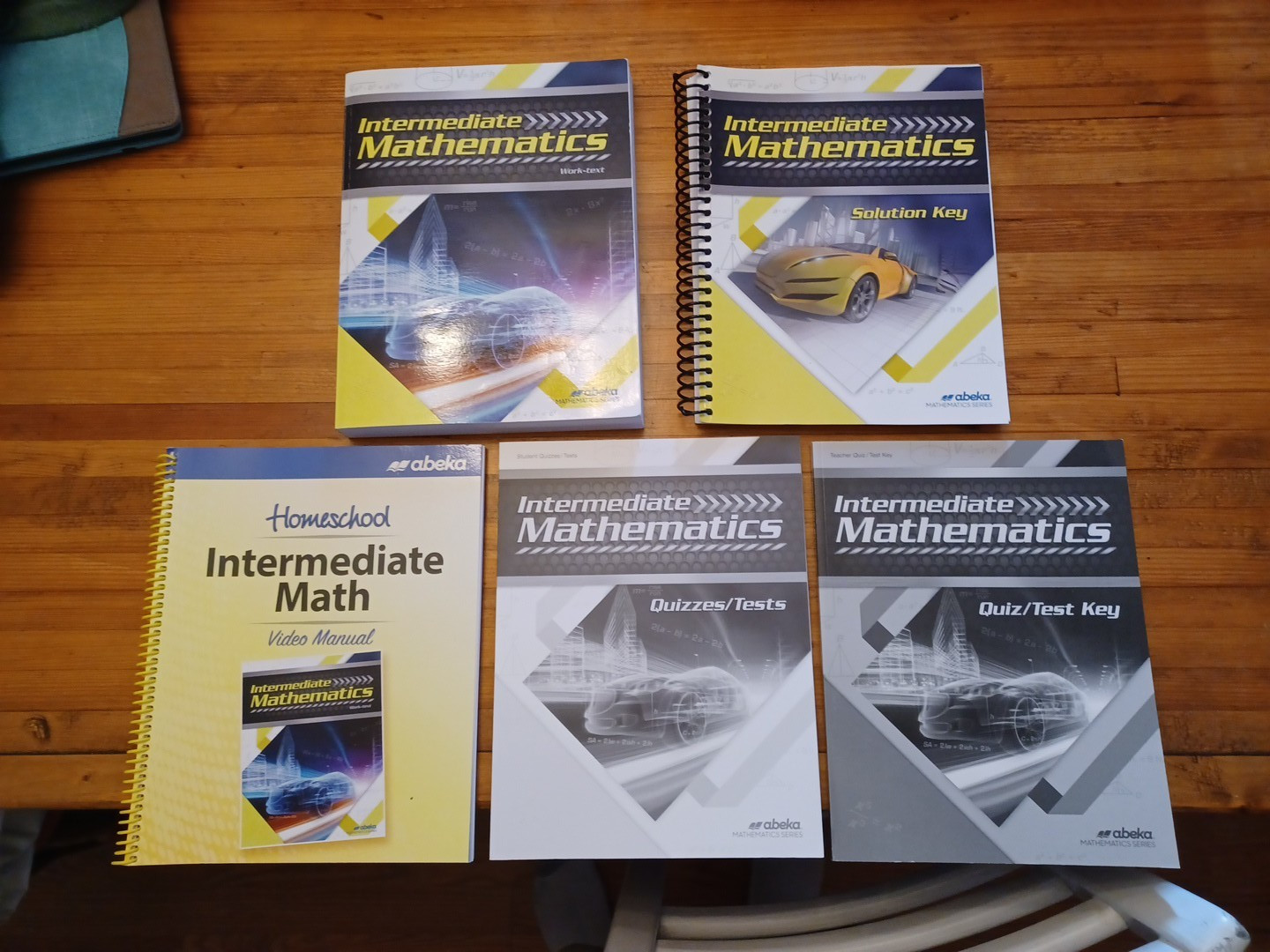 Abeka Intermediate Mathmatics student And Answers kit (5pc) text, quiz, keys