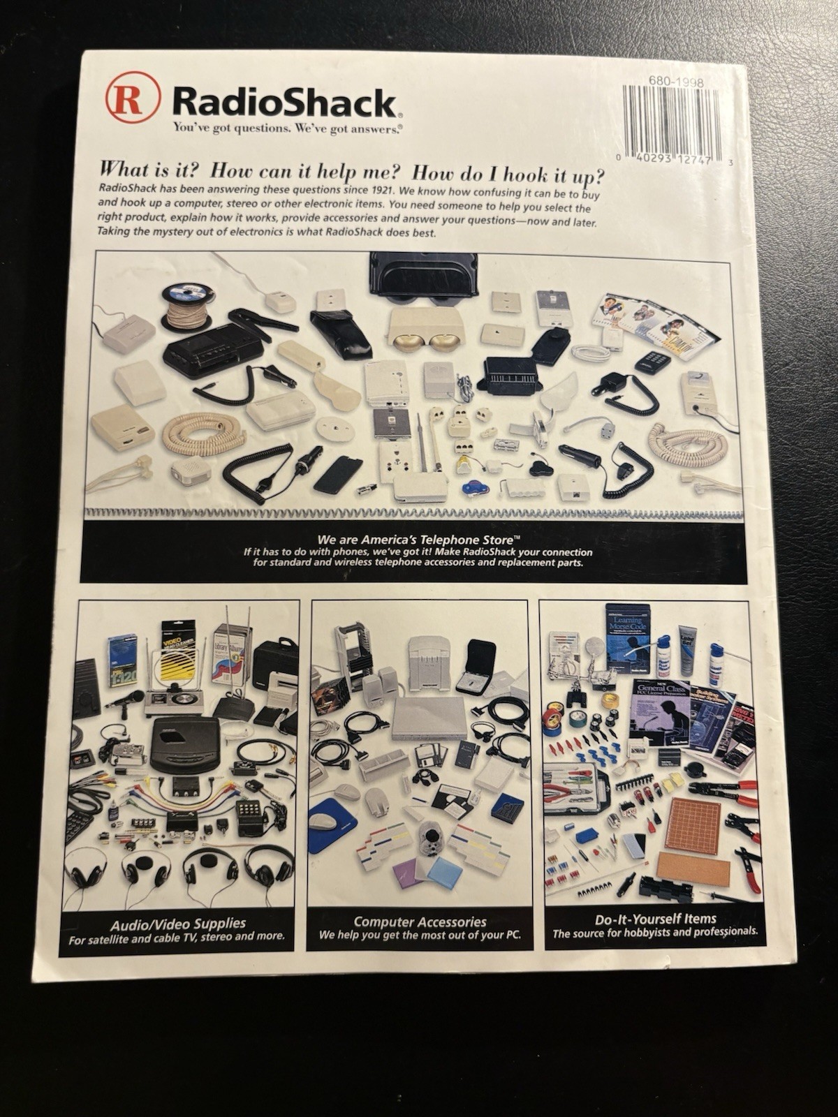 1998 RadioShack Answers Catalog Sprint CB Phones Microphones Vintage Tech NC