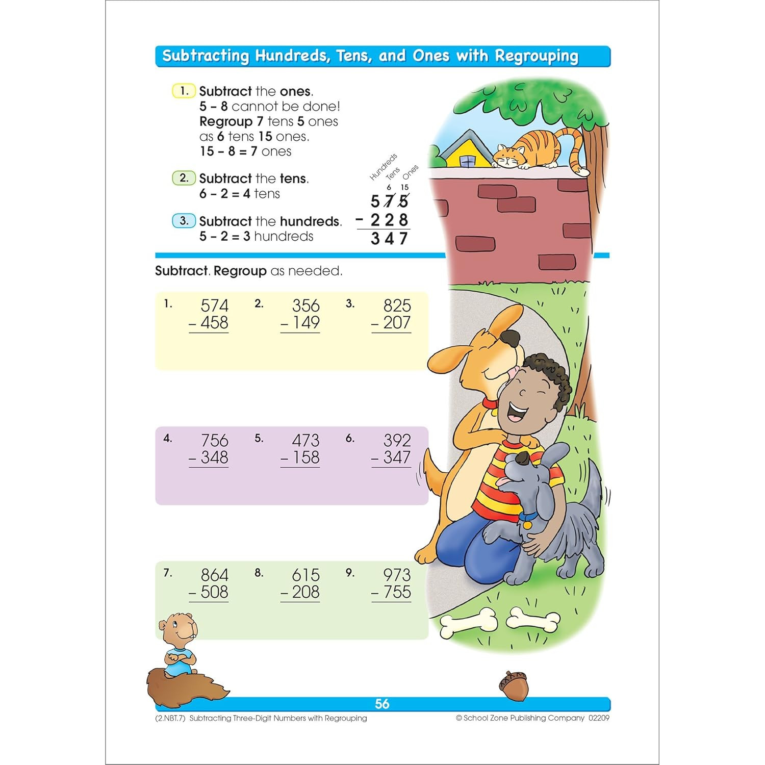 School Zone Addition & Subtraction Workbook: 64 Pages, 1St Grade, 2Nd Grade, Ele