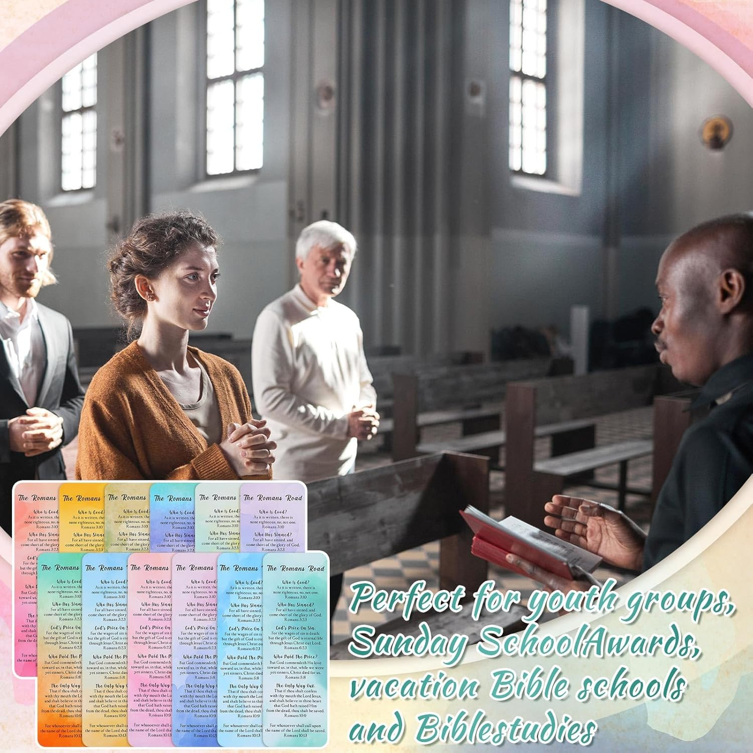 240 Pcs Romans Road to Salvation Bookmarks 6 X 2 Gospel Tracks Religious Bookmar