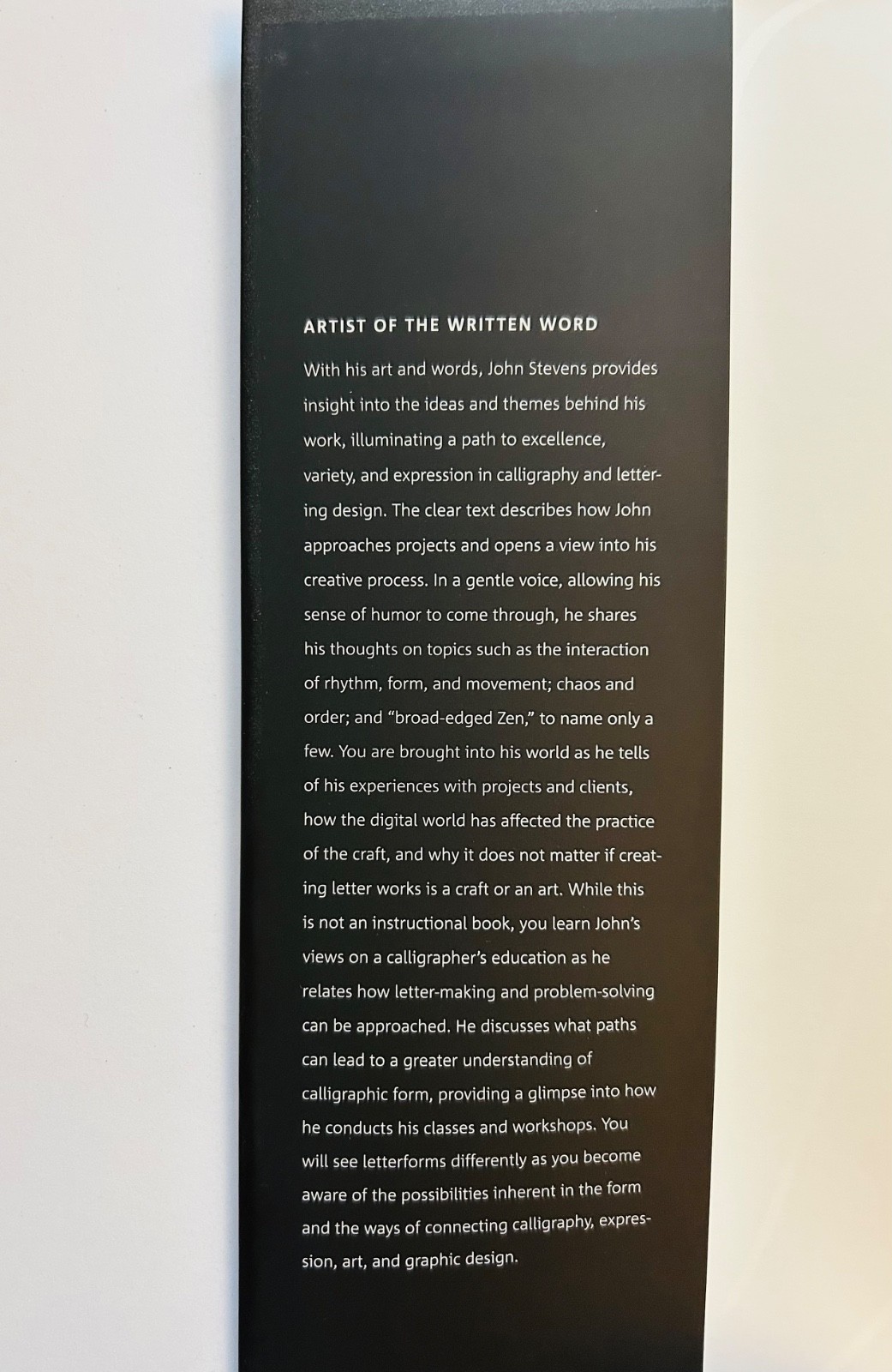 Scribe: Artist of the Written Word, John Stevens HCDJ RARE out of print