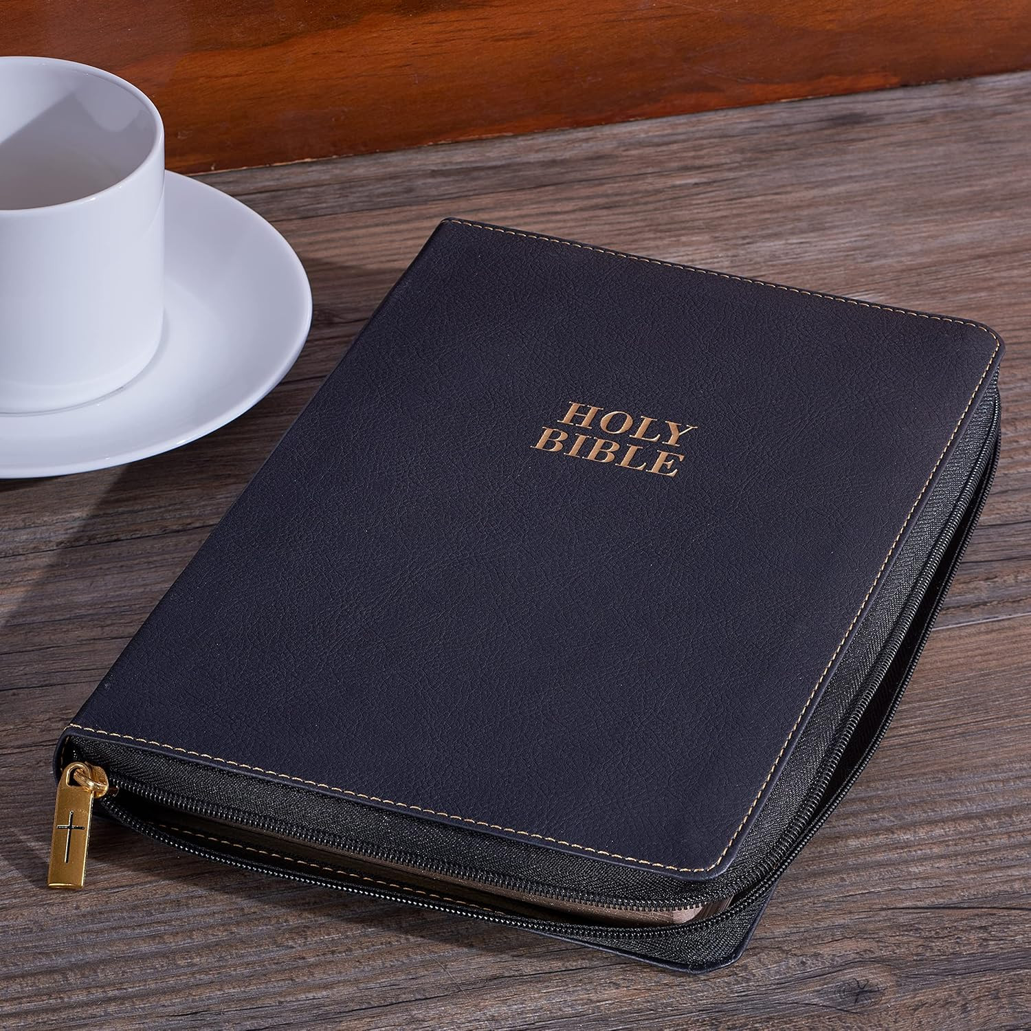 KJV Holy Bible, Thinline Large Print Faux Leather Red Letter Edition Thumb