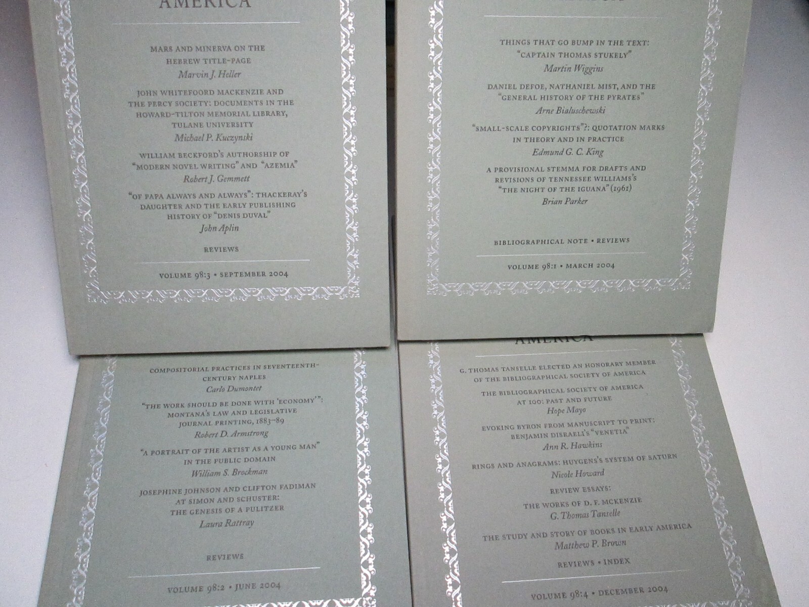 Printing Rare Books Papers Bibliographical Society of America Lot Bibliography +