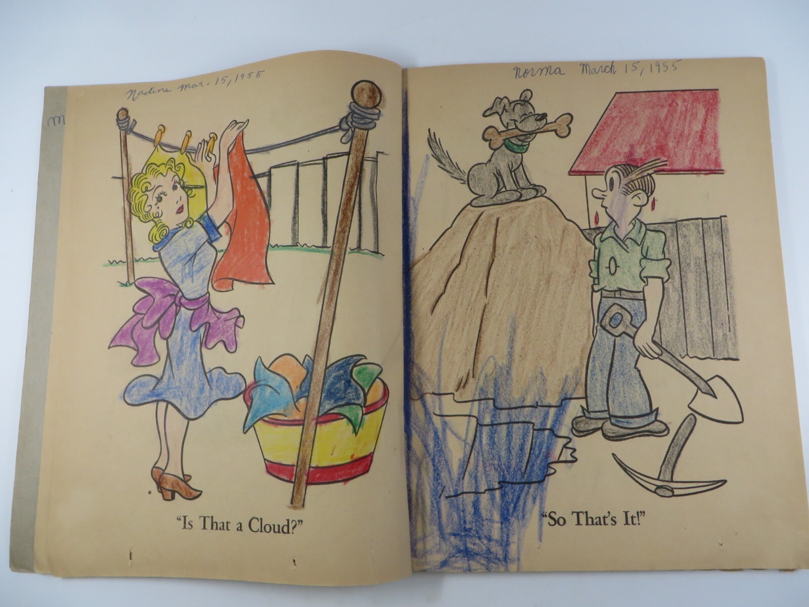 Vintage 1954 BLONDIE Coloring Book Whitman Publishing Dagwood #1138 Art Graphics