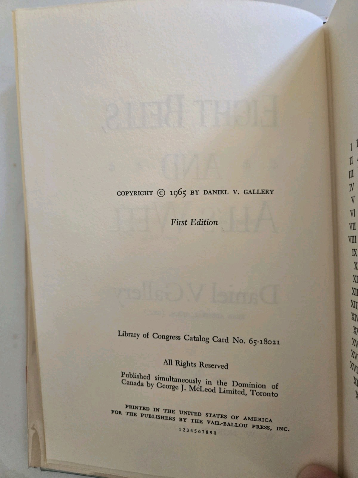 Eight Bells and All’s Well D V Gallery Hardcover 1965 1st Edition US Navy