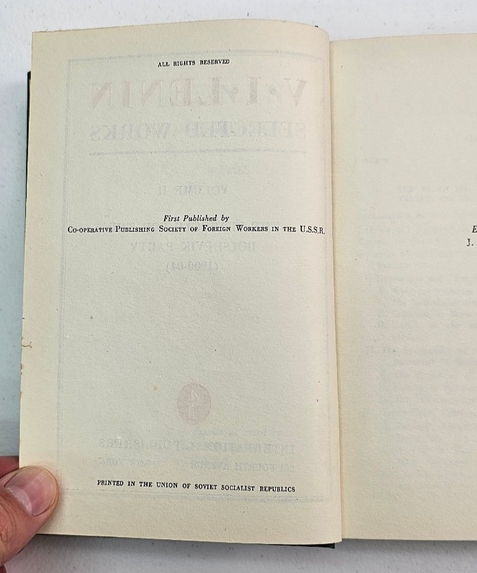 Vladimir I. Lenin Selected Works Vol 2 The struggle for the Bolshevik Party USSR