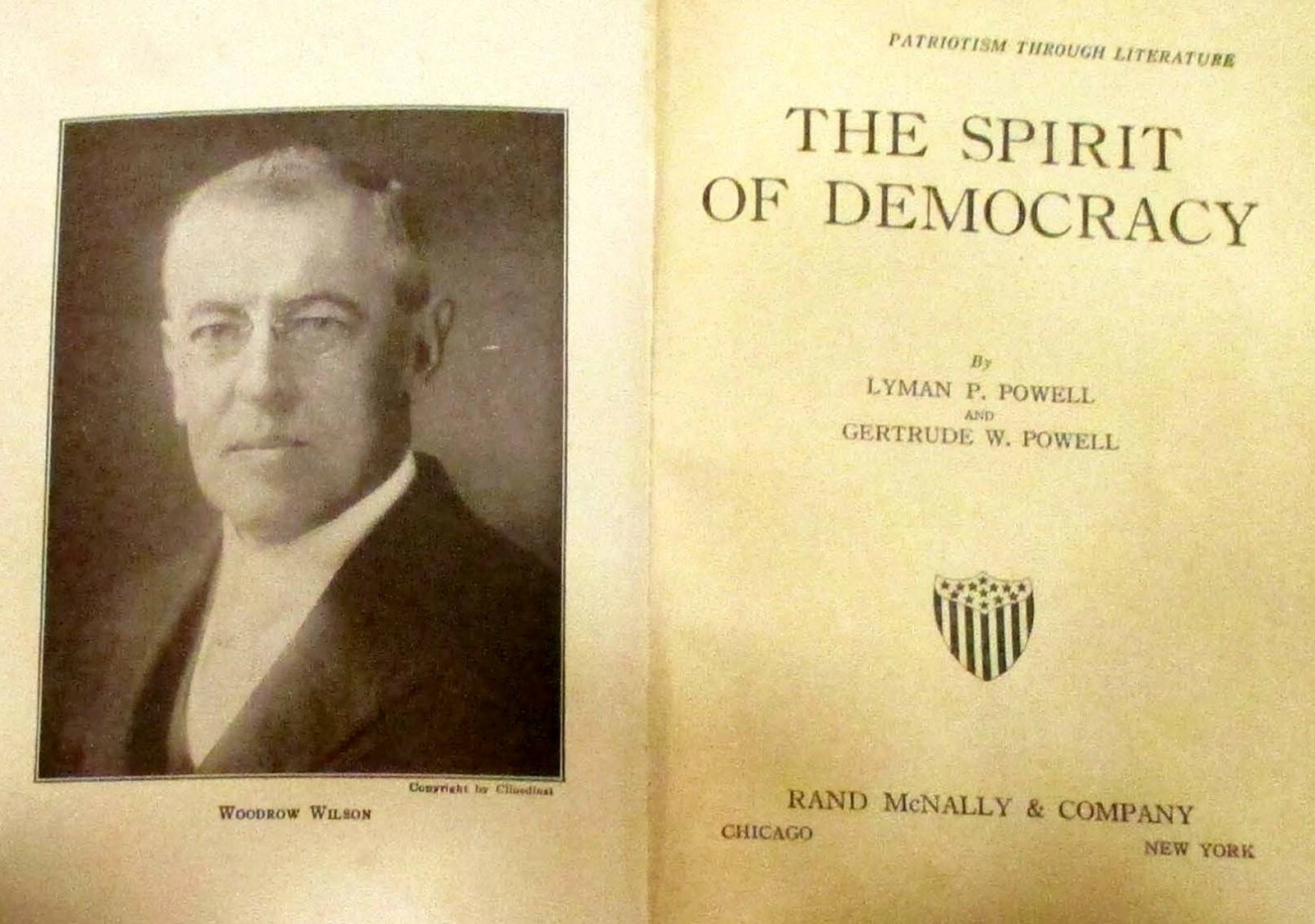 The Spirit Of Democracy by Lyman P. Powell 1918 H/C 272 Pages