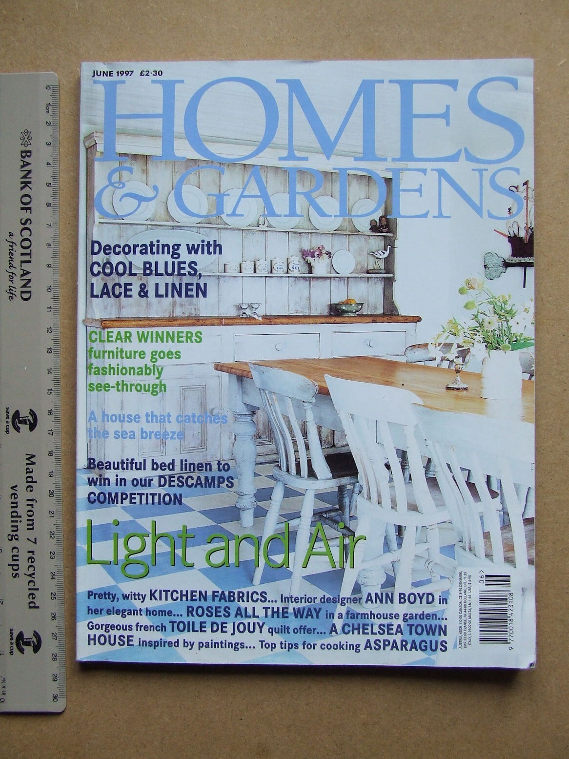 VINTAGE HOMES & GARDENS MAGAZINE JUNE 1997, 176 PAGES
