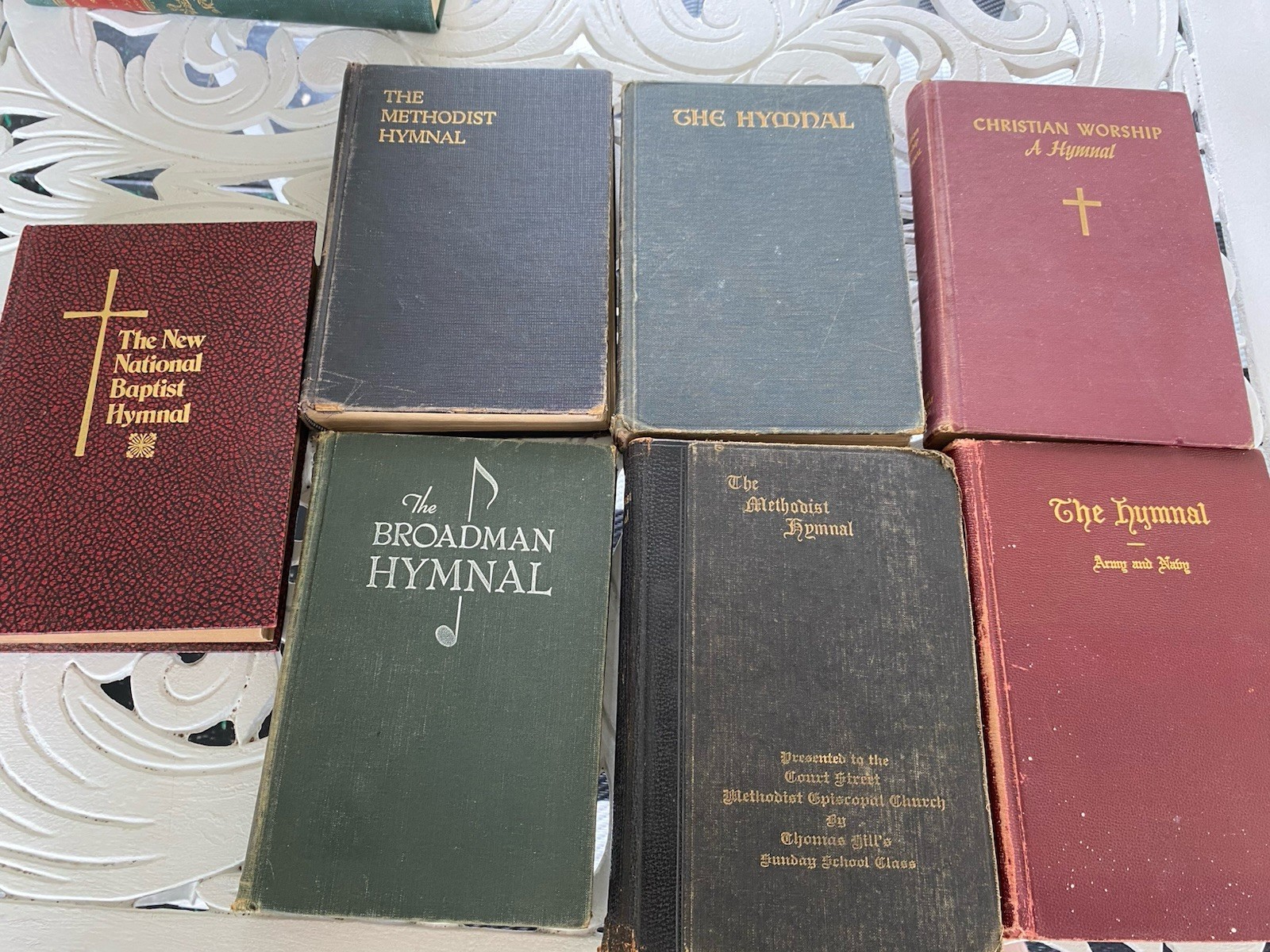 7 Vintage Hymn Hymnals Church Gospel Songs Army Navy Baptist Methodist Broadman