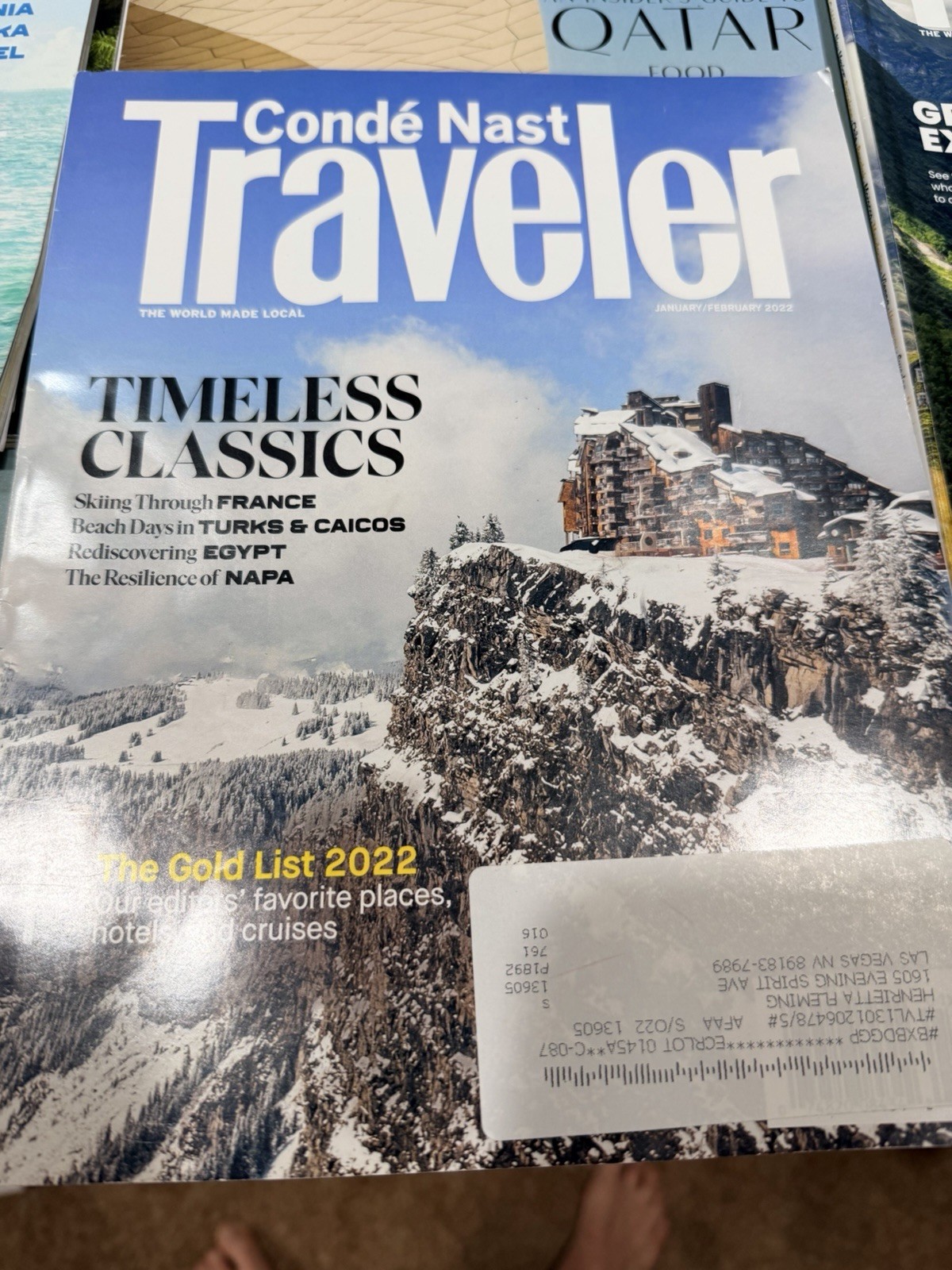 Lot Of 5 Conde Nast Traveler Magazines
