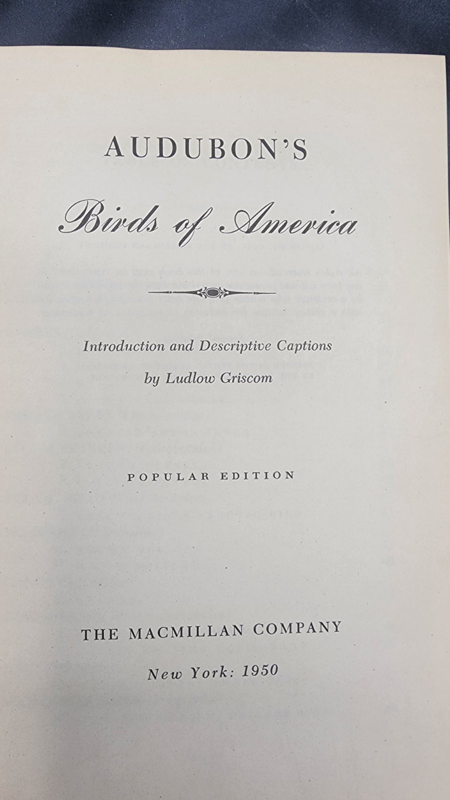 Audubon’s Birds of America 1950 2nd Printing The Macmillan Company