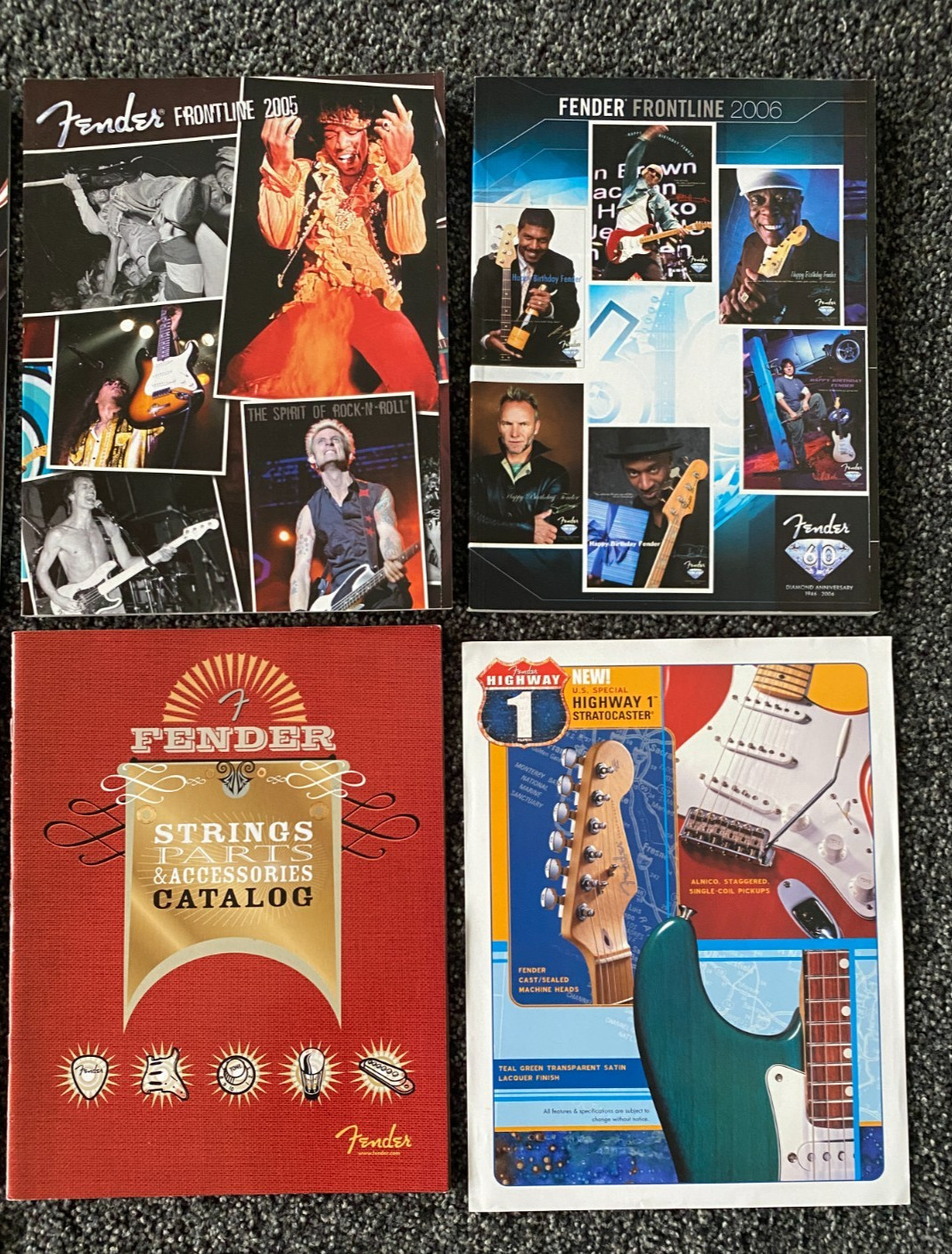 Fender Frontlines + Catalogs 12 pieces-over 4lbs-MINT