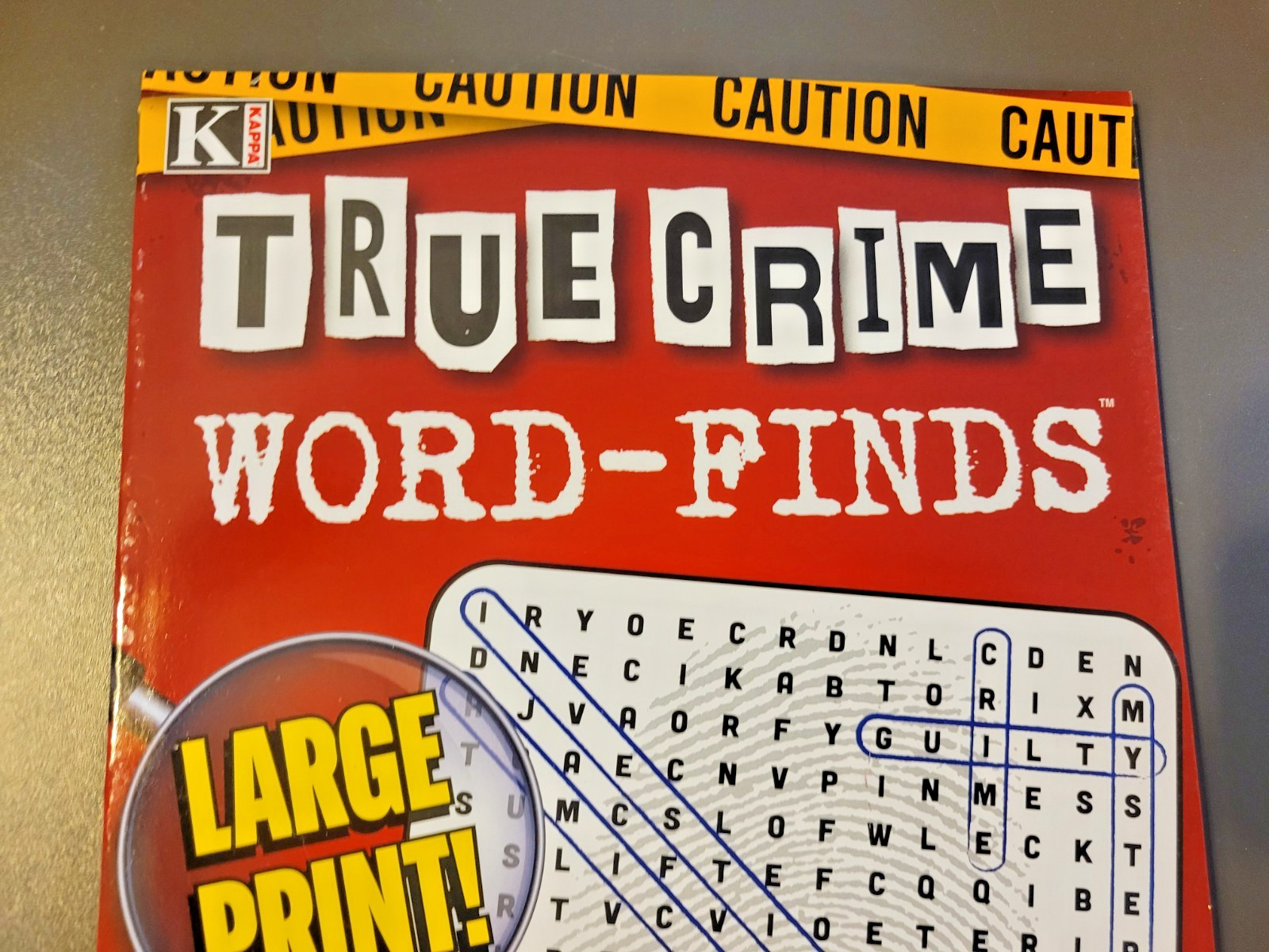 True Crime Word-Finds Large Print Puzzle Book by Kappa