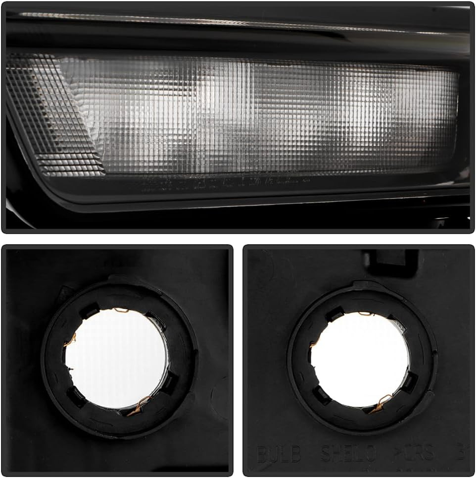 – for 2019 2020 2021 2022 2023 2024 Ram 2500 3500 Halogen Type Black Headlights