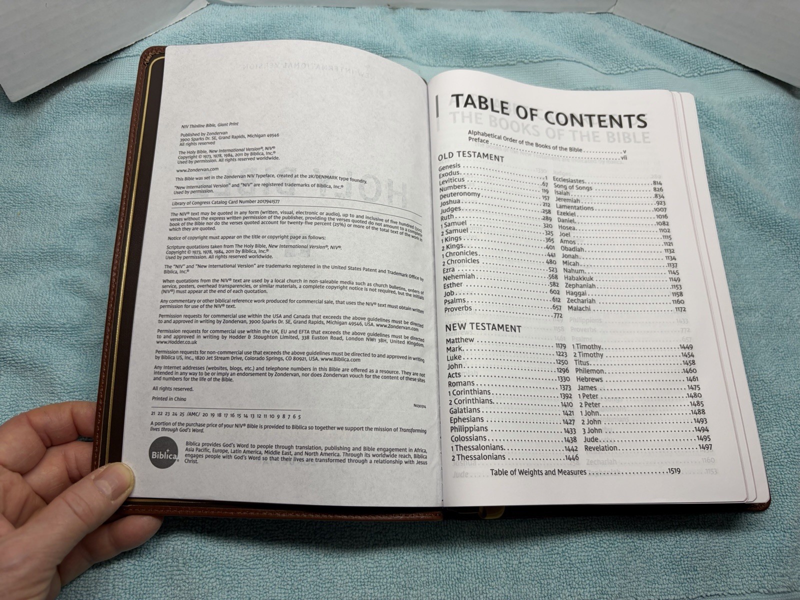 NIV Thinline Bible, Giant Print, Genuine Leather, Buffalo, Red Letter Edition