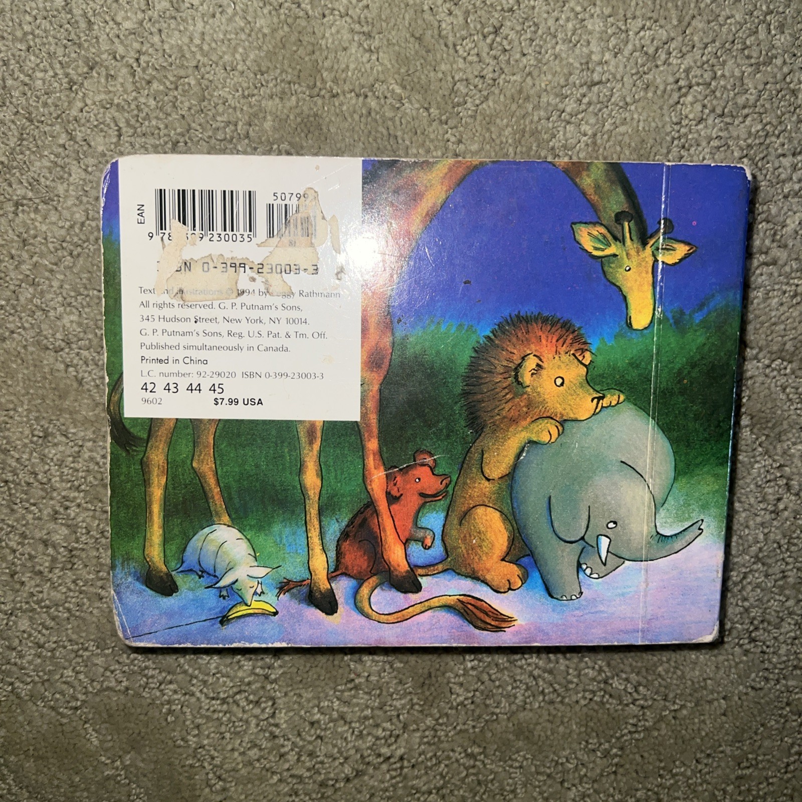 Good Night, Gorilla by Peggy Rathmann (1996, Children’s Board Books)