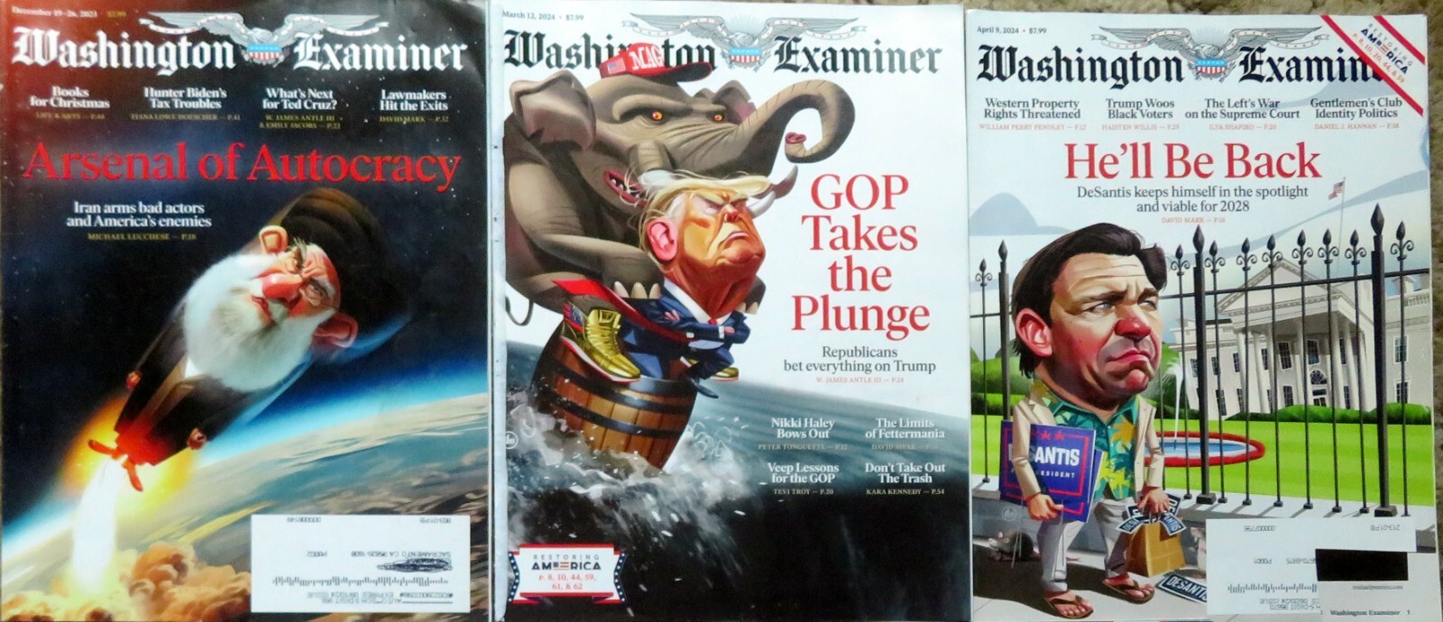 WASHINGTON EXAMINER Magazine – Five (5) Issues from Dec. 2023, Mar-May 2024