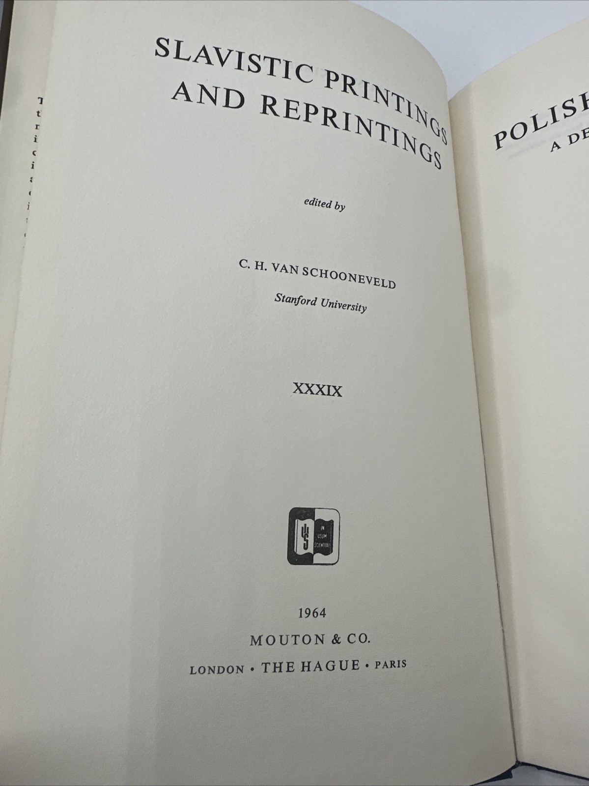 Polish Declension Alexander M Schenker A Descriptive Analysis 105 Pages 1964