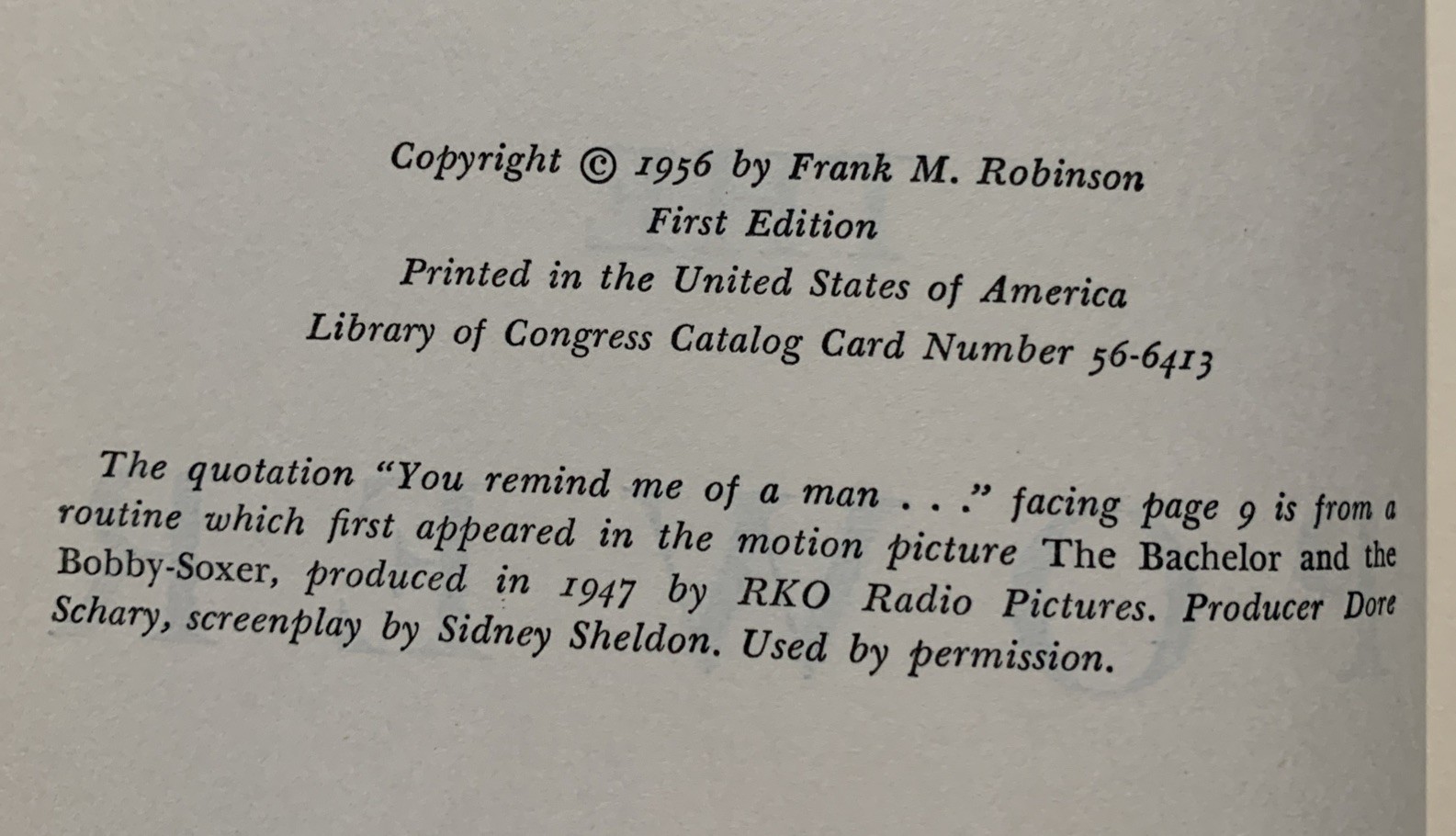 Frank M. Robinson The Power 1st Edition Lippincott Printing 1956 In Dust Jacket