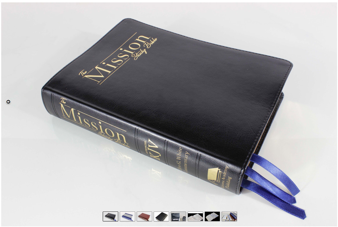 The Mission KJV Color Study Bible with Ellen White Comments Large Print Leather