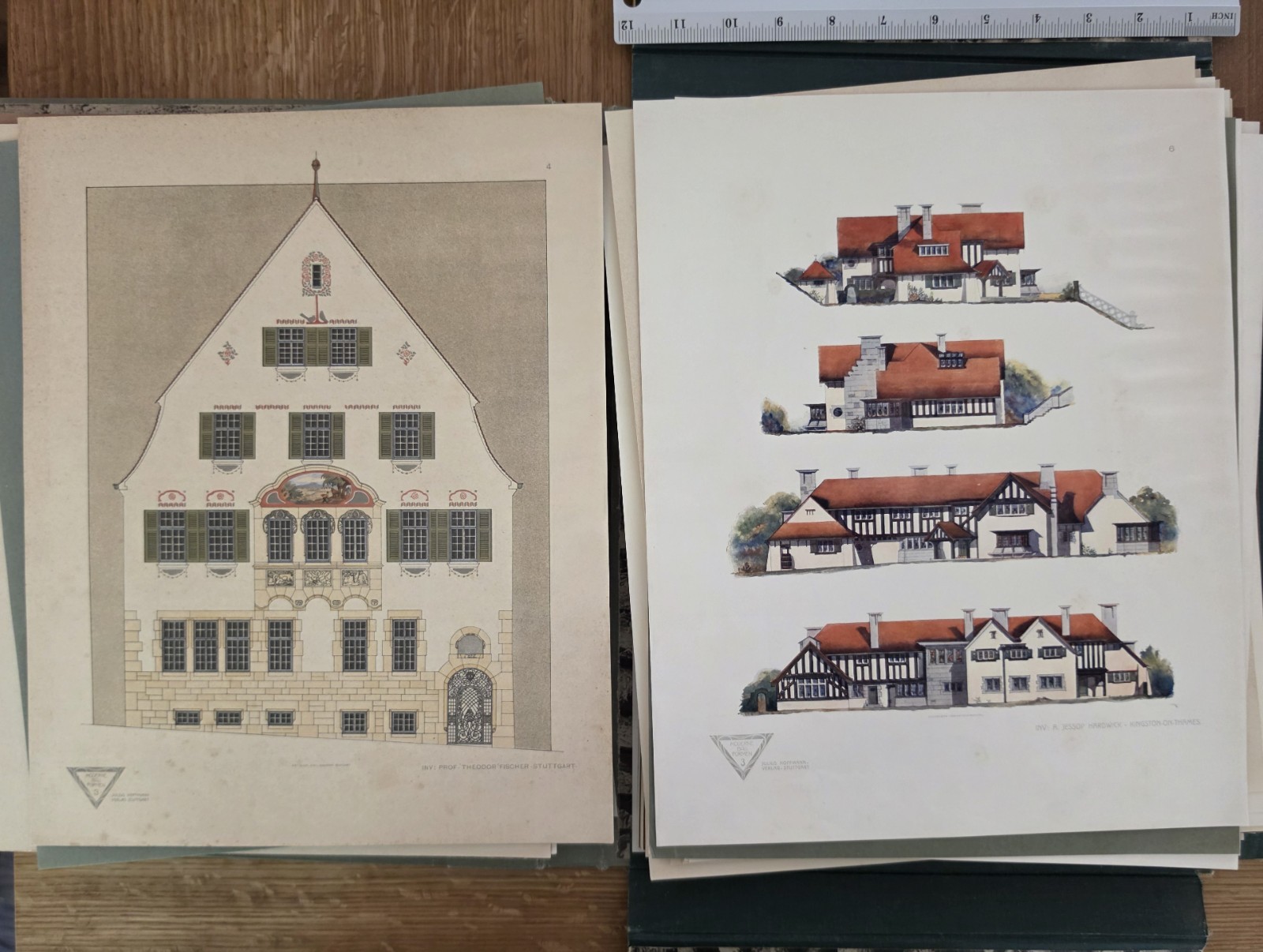 1904 Moderne Bauformen – M. J. Gradl – 84 Mostly Color Plates – Art Nouveau
