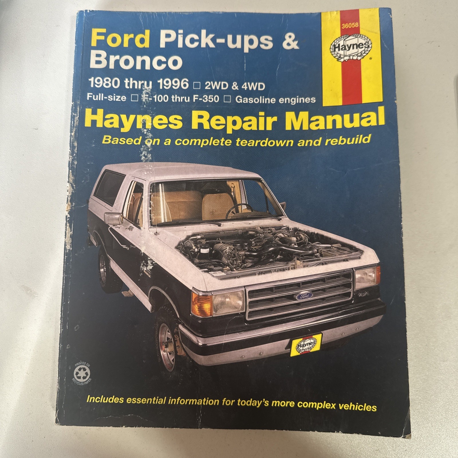 Haynes # 880 (36058)Ford Pick-Ups Bronco 1980 Thru 1996 Automotive Repair Manual