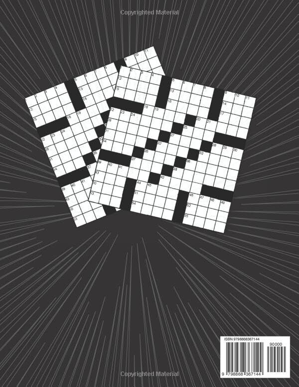 2024 Medium Crossword Puzzle Books for Adults – 100 Puzzles: Fun and Engaging Br