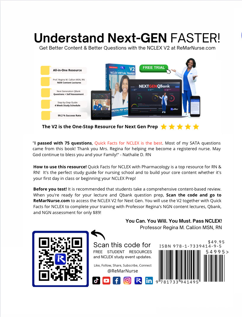 The ReMar Review Quick Facts for NCLEX: Next Generation Study Guide