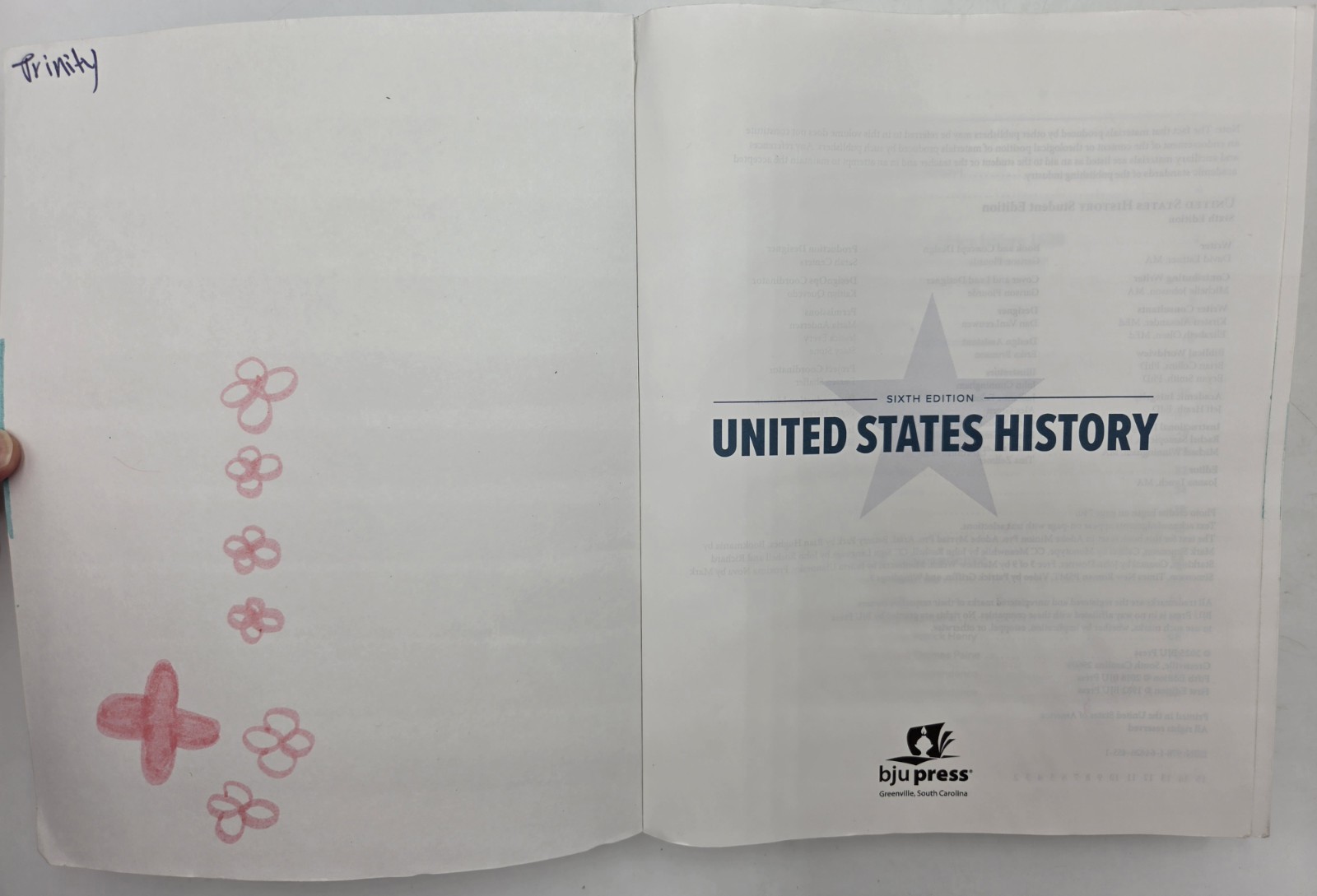 BJU Press United States History Student Text 6th Sixth Edition 535955-002-01