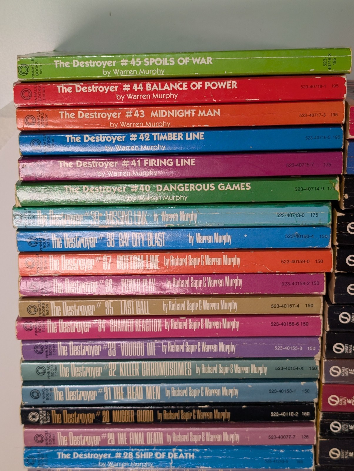 The Destroyer Series Lot 113 Books Warren Murphy Richard Sapir Remo Williams