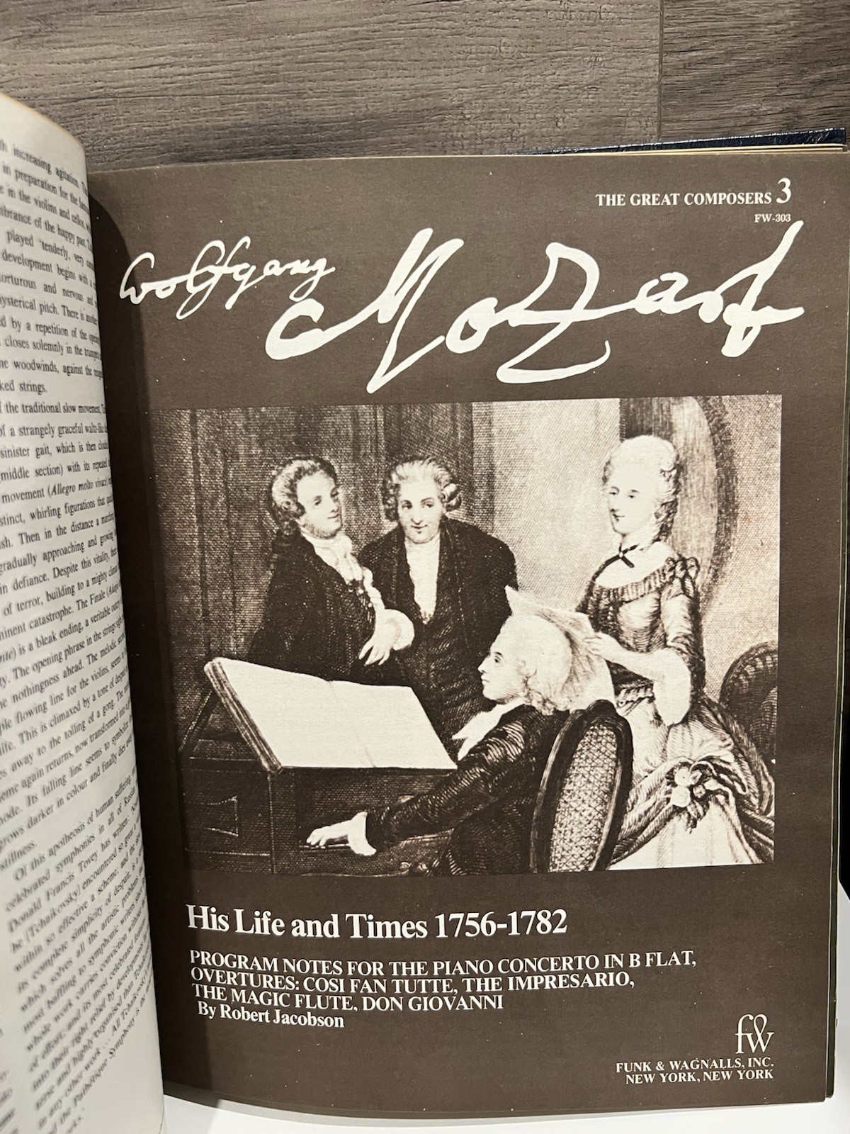 The Great Composers Funk and Wagnalls, INC w/Old World Photos Hardcover 12.25”